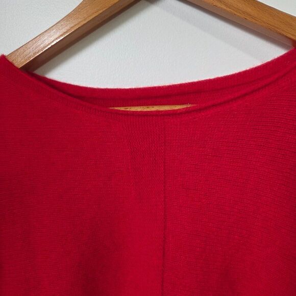 EUC BIANCO & BLU RED MERINO WOOL BLEND BOATNECK SWEATER TOP SIZE M - Picture 6 of 16